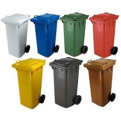 PATTUMIERA QUADRATA CON RUOTE E PEDALE