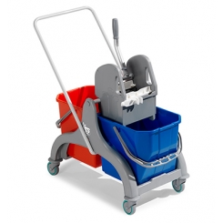 CARRELLO LIGHT 2 SECCHI LT. 25 CON STRIZZATORE INTERAMENTE IN PLASTICA