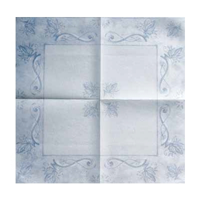 TOVAGLIOLO AIRLAID ROMANCE 40X40 PZ50 BLU