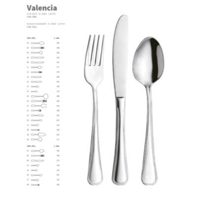 POSATE VALENCIA INOX 18/ 10 ABERT