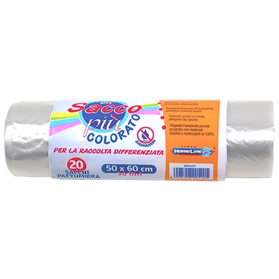 SACCHI PATTUMIERA TRASPARENTI 50X60 PZ. 20