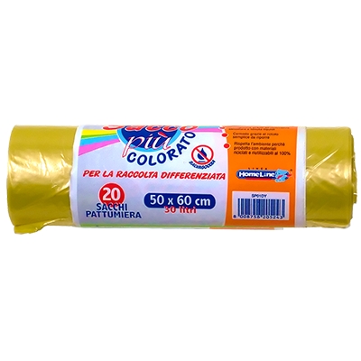 SACCHI PATTUMIERA GIALLI 50X60 PZ. 20